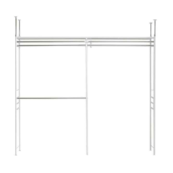突っ張りハンガーラック幅120～200cm高さ220～285cmダブルハンガーハイタイプワイド