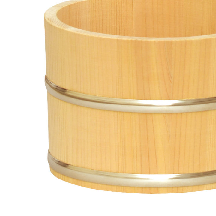 湯桶木製片手湯桶ステンレスタガ椹サワラ