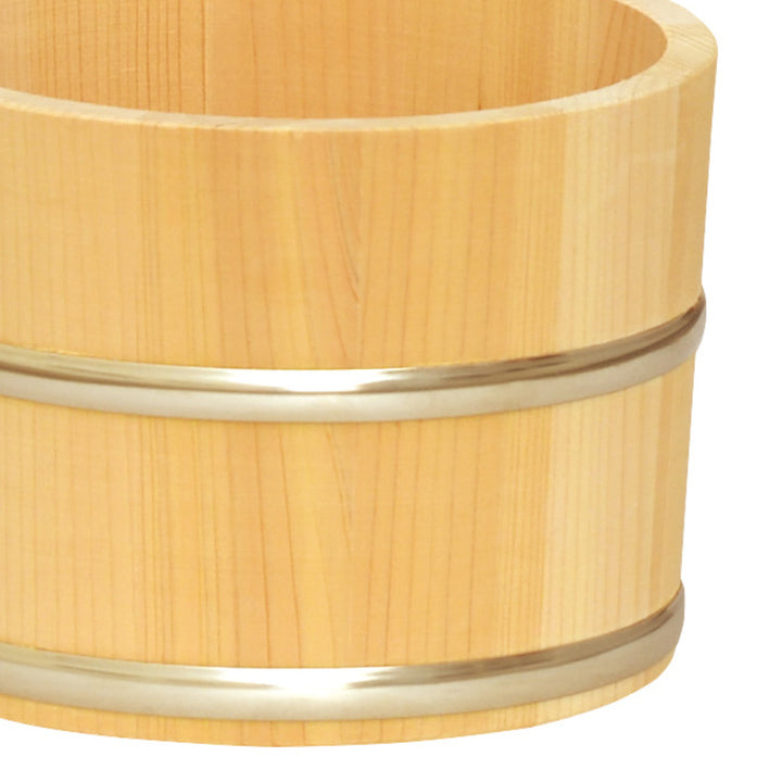 湯桶木製片手湯桶ステンレスタガ椹サワラ