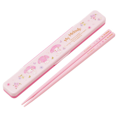 音の鳴らない箸・箸箱セット マイメロパステル水彩花柄