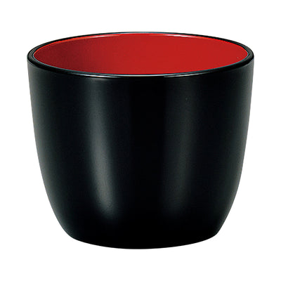 鉢 レンジ・食洗機対応利休つゆ入れ 黒内朱