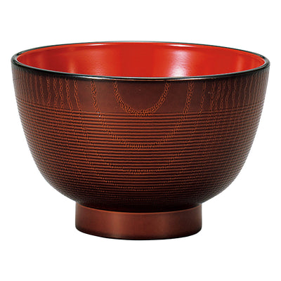 汁椀 レンジ木目汁椀 溜