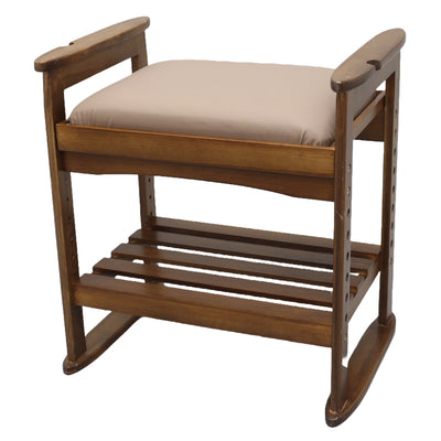 玄関ベンチ 座面高6段階調節 ステッキホルダー付 ちょっと腰掛け