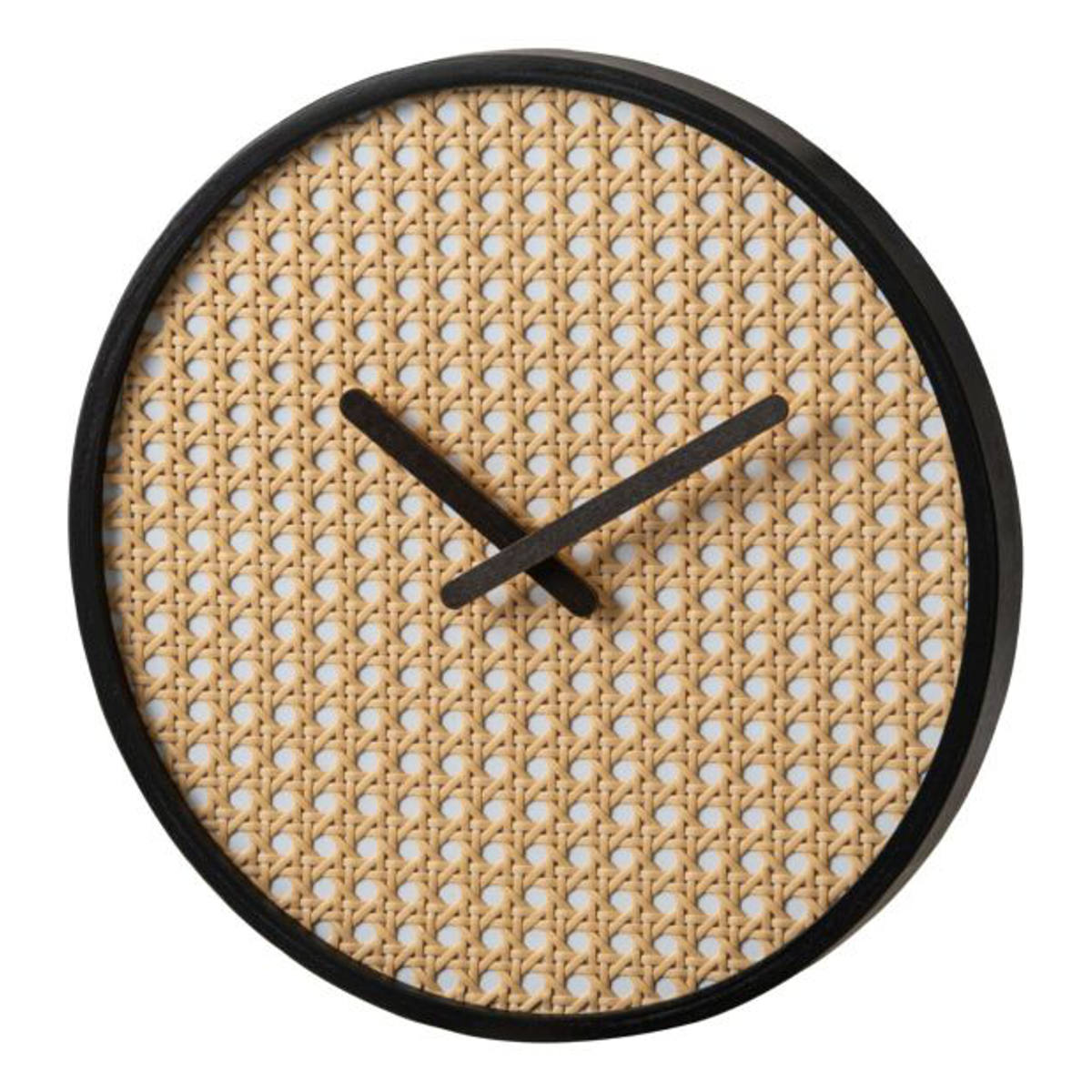 掛け時計 静音 秒針なし ラタン 北欧風 韓国風 ウォールクロック