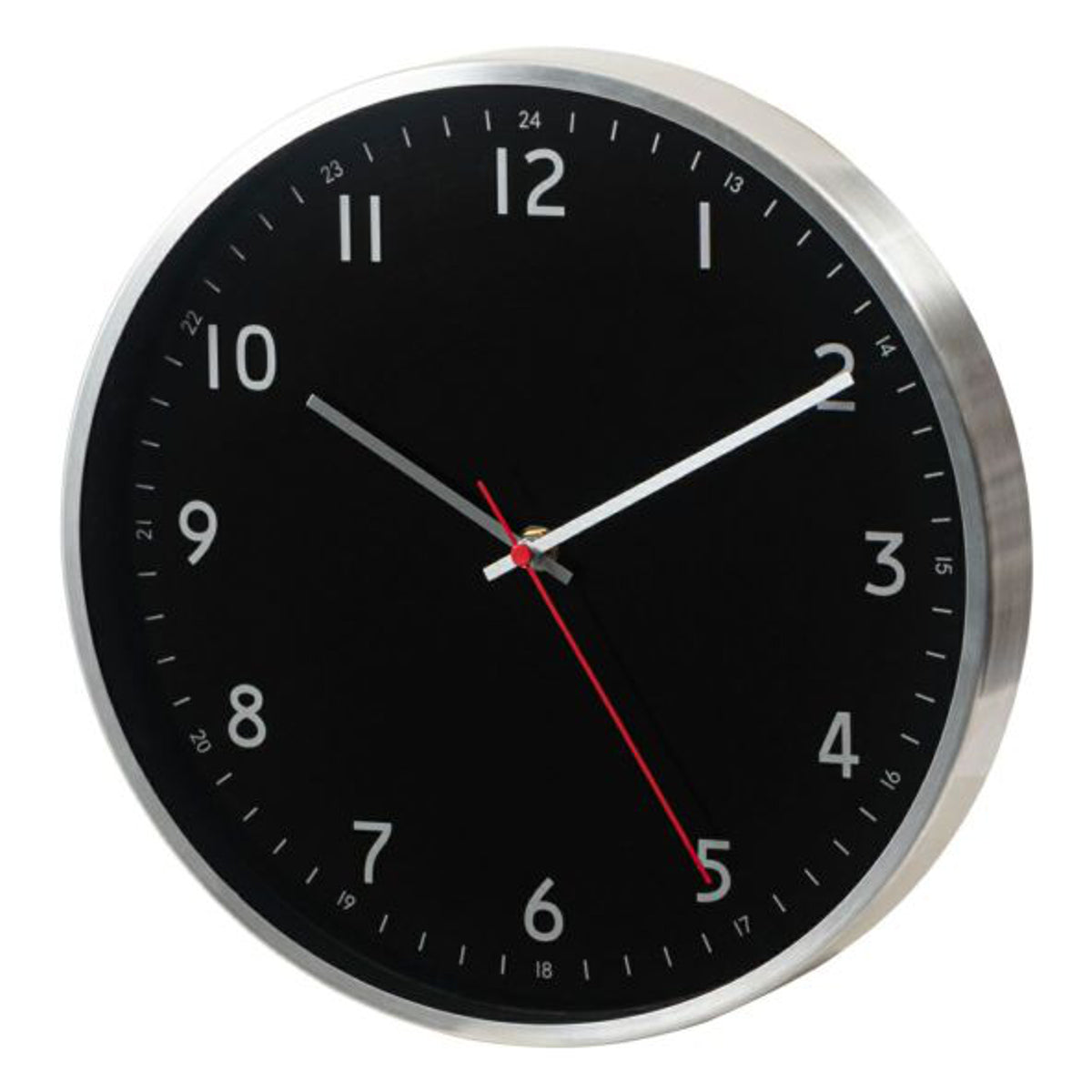 掛け時計 静音 ガラス アルミフレーム ウォールクロック – ハウジー
