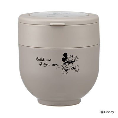 弁当箱 540ml 折りたたみハンドル付ジャー ミッキーシンプルロゴ