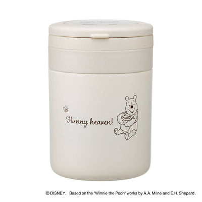 スープジャー 300ml 折りたたみハンドル付 デリカポット プーさんシンプルロゴ