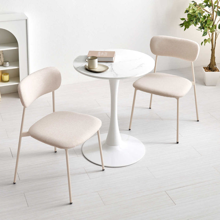 ダイニングチェア座面高42.5cm2脚セットファブリックくすみカラー