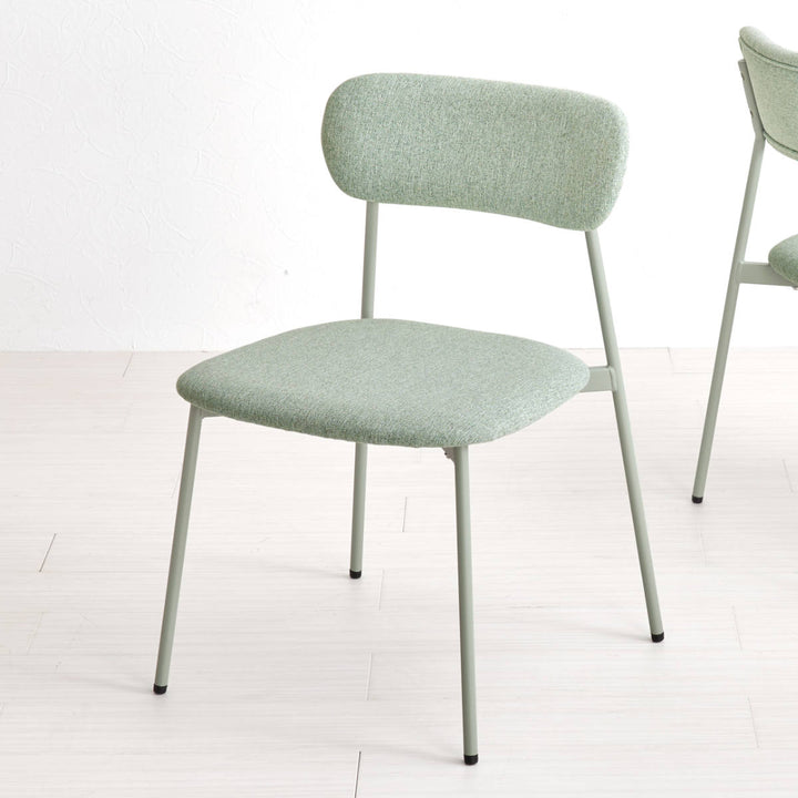 ダイニングチェア座面高42.5cm2脚セットファブリックくすみカラー