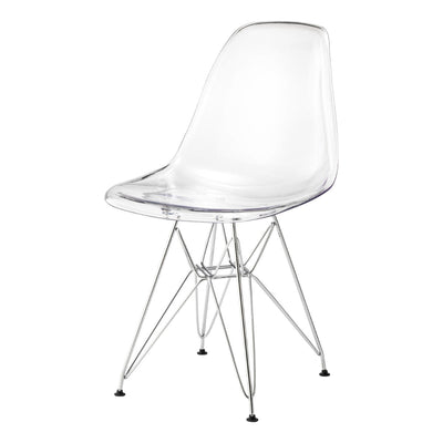 ダイニングチェア 座面高45cm 透明 軽量 イームズチェア