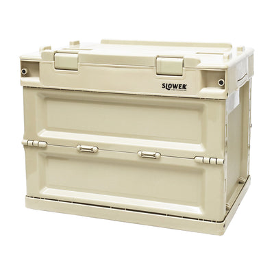 収納ボックス 幅53×奥行36×高さ33.5cm SLOWER 折りたたみコンテナ 50L Lサイズ ガンボン