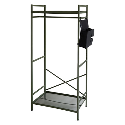 SLOWER ハンガーラック 幅68cm 簡単組立 サイドポケット付き クローゼットオーガナイザー ビショップ