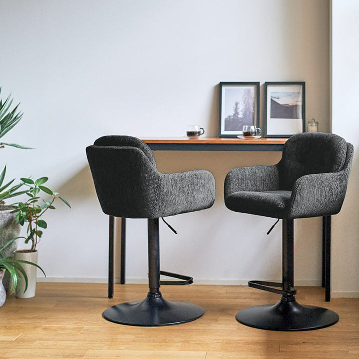 ダイニングチェア座面高61～72cm回転昇降式カウンターチェアアーク