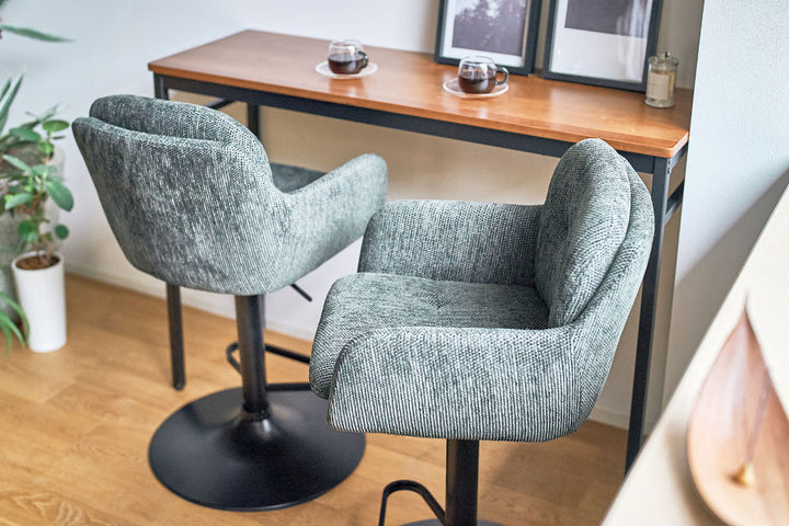 ダイニングチェア座面高61～72cm回転昇降式カウンターチェアアーク