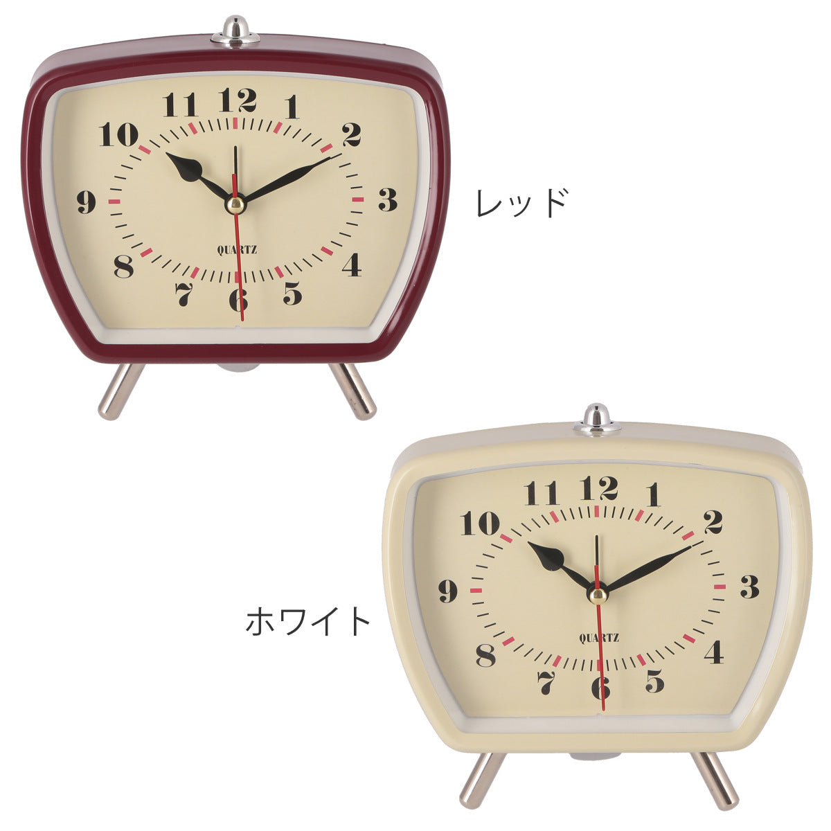 置き時計 レトロ 静音 スイープ秒針 目覚まし時計 – ハウジー