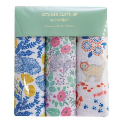 クロス マイクロファイバー キッチンクロス 3枚組