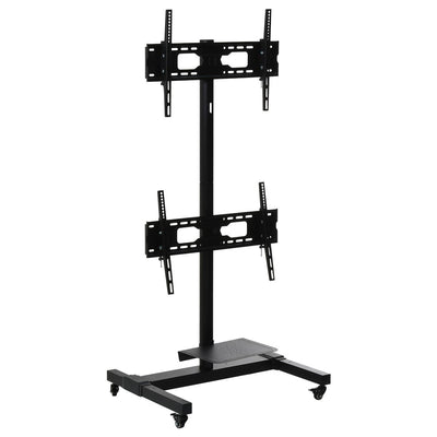 テレビスタンド 65型対応 キャスター付き 高さ調節 2画面対応