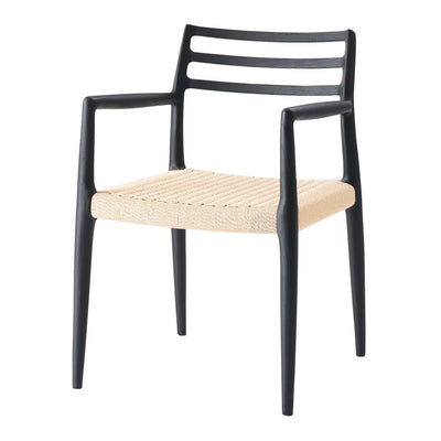 form ダイニングチェア 座面高44cm 肘掛け付き ペーパーコード アルネ