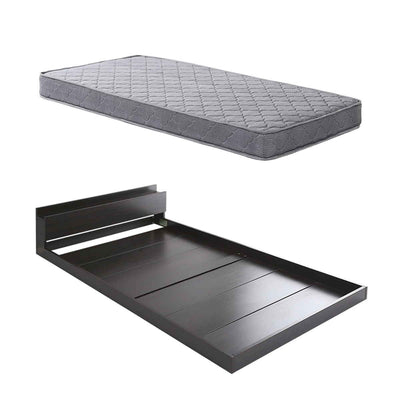 デザインフロアベッド ボンネルコイルマットレスセット セミダブル