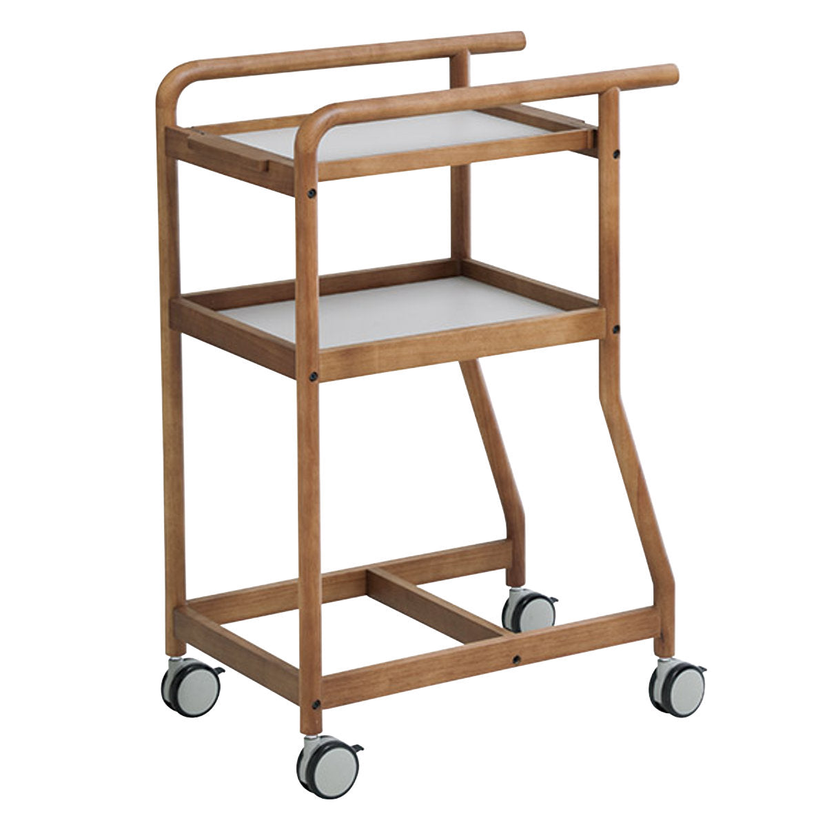 キッチンワゴン 幅40cm 暮らし支えるワゴン 天然木 木目調 トレー付き