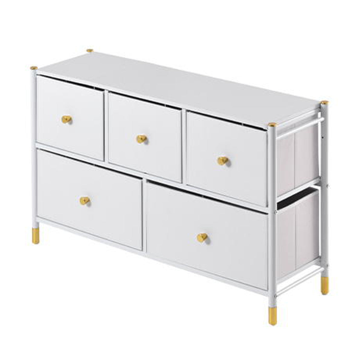 チェスト 幅100cm 2段 引き出し5杯 収納 木目調 天板 脚付き – ハウジー