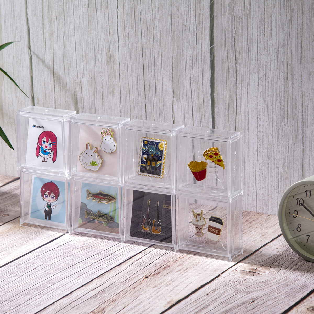 ピンバッジ ディスプレイケース 収納ケース 6.7×6.9×3cm – ハウジー