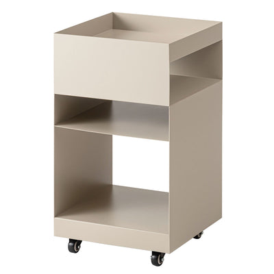 デスクワゴン 幅35cm キャスター付き 棚付き スチールワゴン