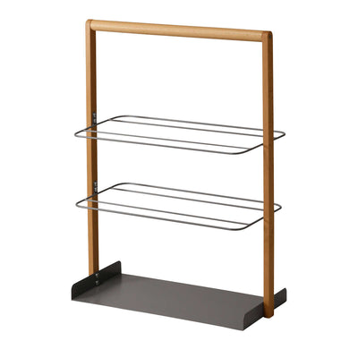 Mash シューズラック 幅53cm 3段 天然木 スチール 玄関収納 エントランスラック スリム 省スペース おしゃれ リヴ