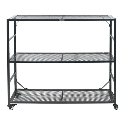 オープンラック ポストジェネラル 幅102cm 3段 スチール 収納棚 ラック 可動棚 キャスター付き