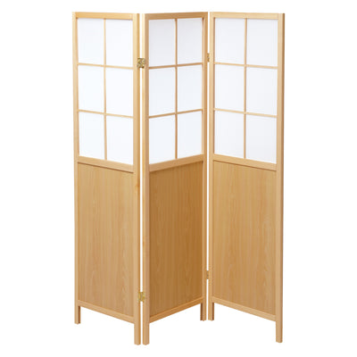 衝立 3連 高さ150cm 折りたたみ 天然木 完成品 木目調 間仕切り パーテーション