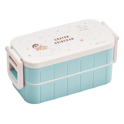 弁当箱 2段 600ml タイトランチボックス2段 クレヨンしんちゃん パステルスター