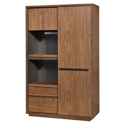 キッチンボード 幅118cm 木目調 日本製 コンセント付き スライド棚 可動棚 食器棚 マグネット対応