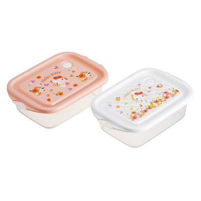 弁当箱 500ml シールボックスM 2個入 ハローキティ パステル水彩花柄