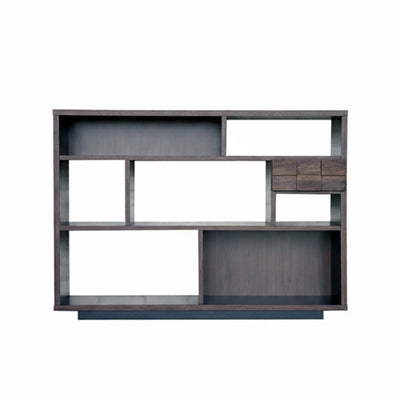 オープンラック 幅125cm 引き出し 木目調 日本製 完成品 シェルフ 収納棚