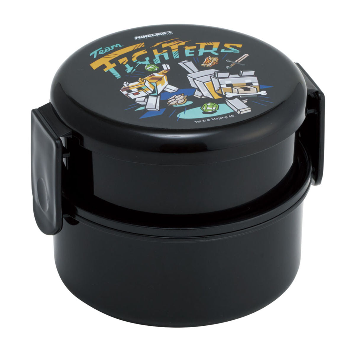 弁当箱 500ml 丸型ランチボックス2段 マイクラ Team Mascots – ハウジー