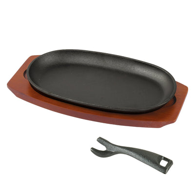 ステーキ皿 スプラウト 鉄鋳物製ステーキ皿 小判型 27×15cm
