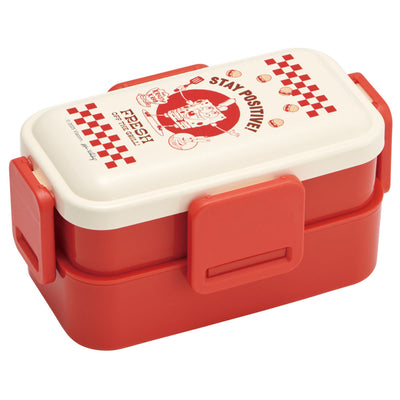 弁当箱 2段 600ml 2段ふわっと弁当箱 スポンジボブ hungry