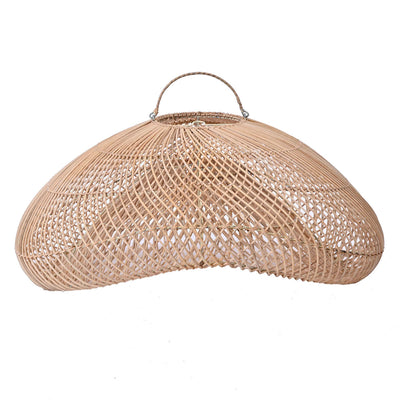 ラタン ランプシェード ドーム型 ペンダントランプ 籐 シーリングライト