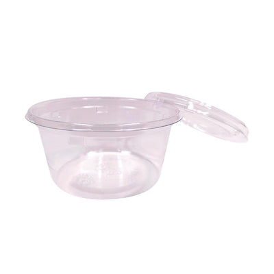 使い捨て容器 透明ふた付き丸カップ 120ml 10枚入 おかずデザート容器