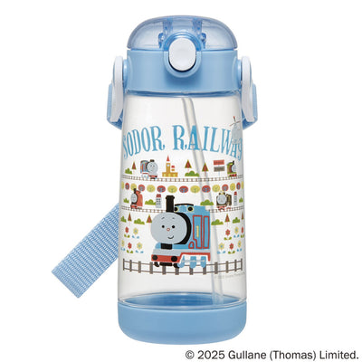 水筒 480ml ワンプッシュストローボトル トーマス×つむぱぱ
