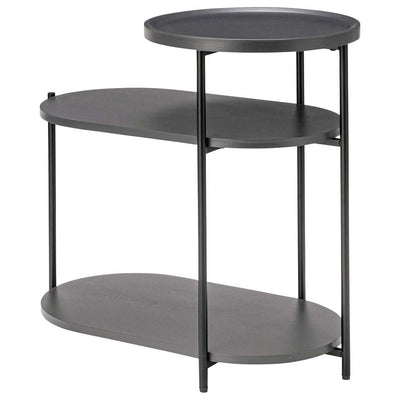 サイドテーブル 高さ63cm 3段 棚付き おしゃれ