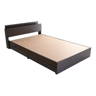 大人かわいいチェストベッド ダブル 宮棚 2口コンセント付