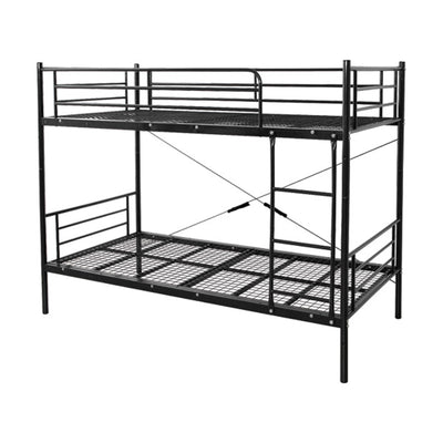 パイプ二段ベッド シングル 分割可能 メッシュ床