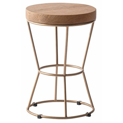 スツール 高さ45cm 円形 木製天板 完成品