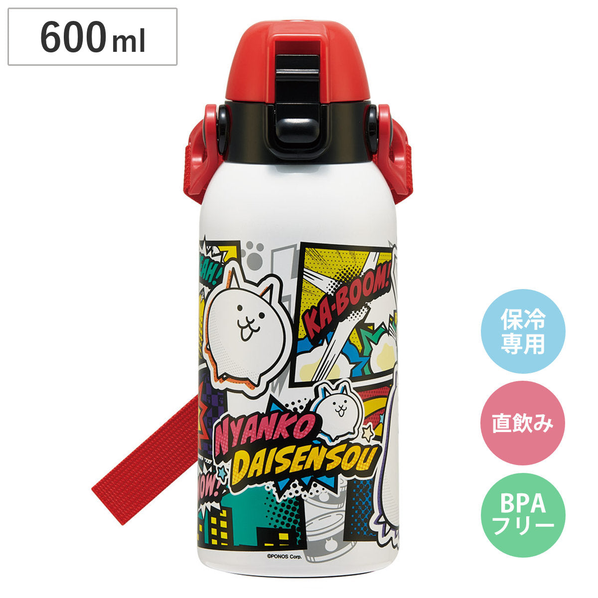 水筒 600ml ダイレクトボトル にゃんこ大戦争26 – ハウジー
