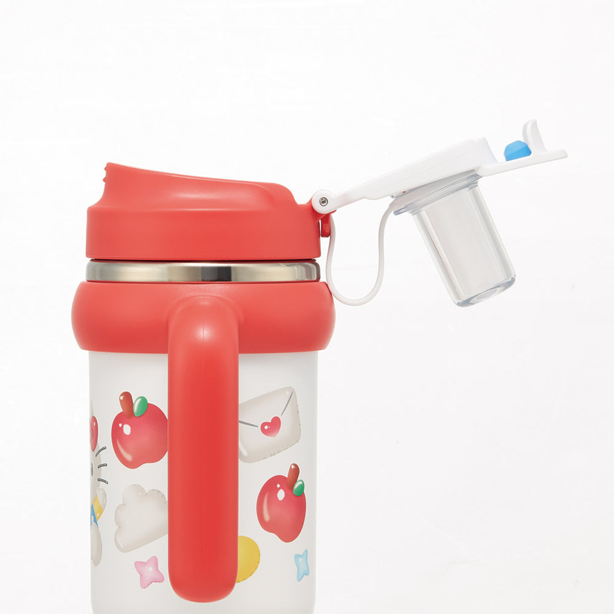 水筒 830ml ハンドル付ストロータンブラー キティぷっくりバルーン