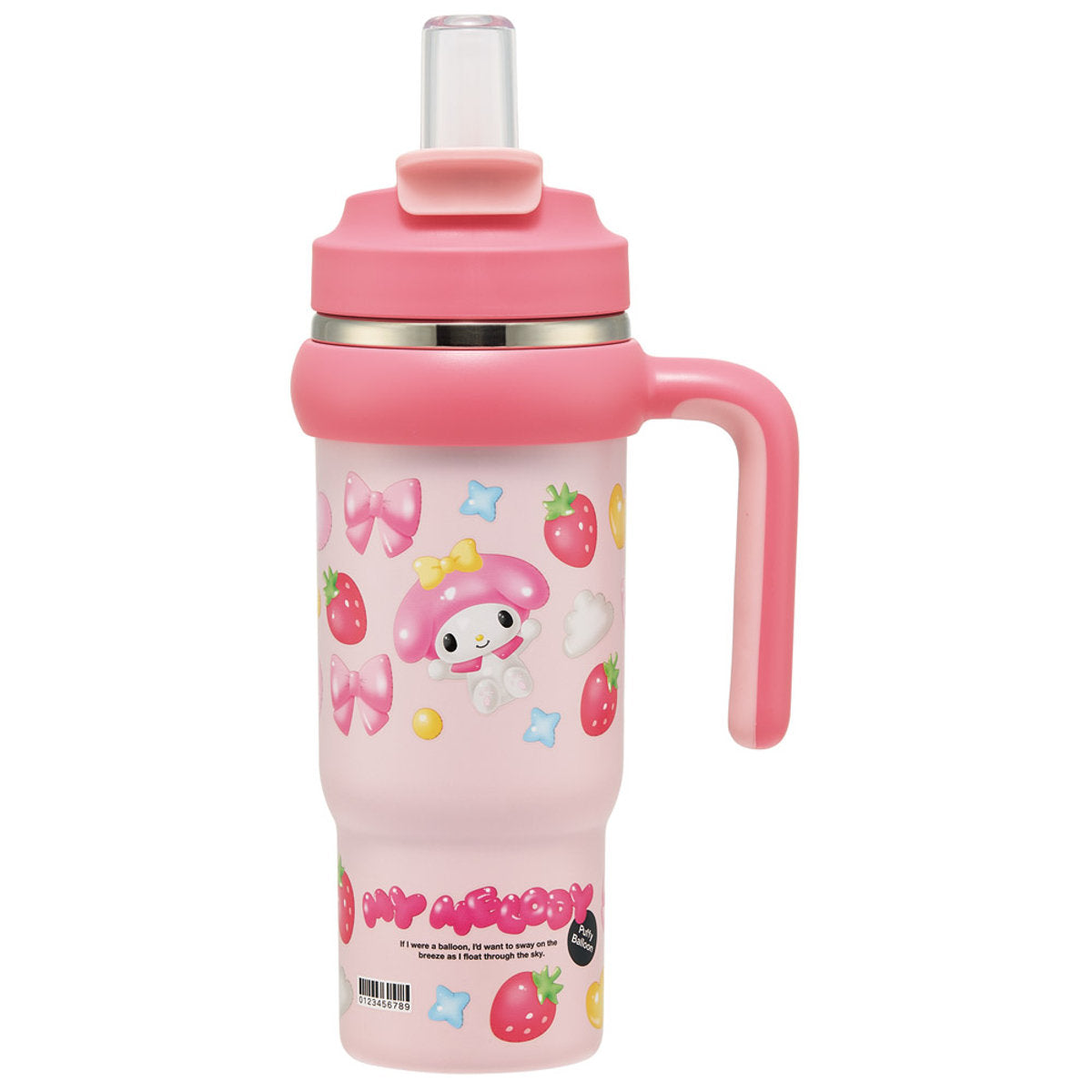 水筒 830ml ハンドル付ストロータンブラー マイメロぷっくりバルーン