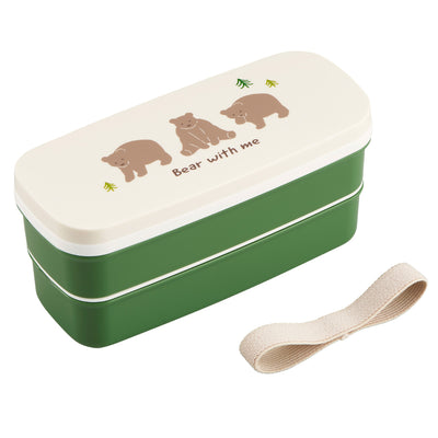 弁当箱 640ml ランチボックス二段 仕切付 ベアー