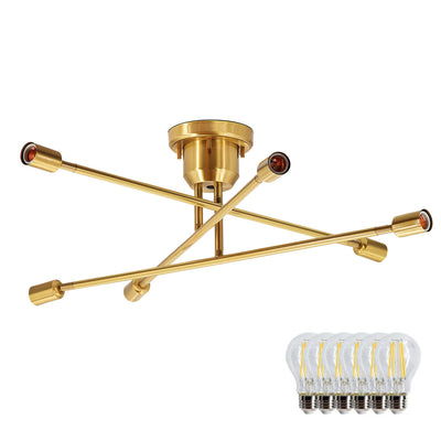 シーリングライト 6灯 LED電球付き ブラス キムリック リモコン付き gram eight グラムエイト