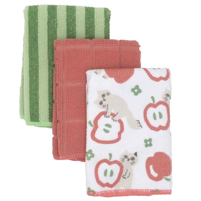 キッチンクロス KILEIN にゃふにゃふ マイクロファイバータオル 3枚組